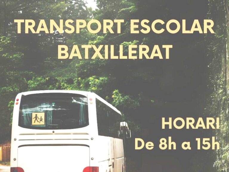 Transport escolar Batxillerat